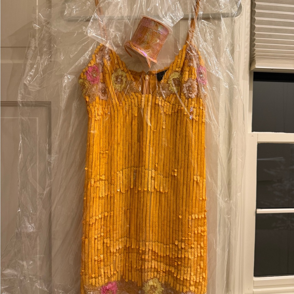 MAJORELLE Cal Embellished Dress - Orange